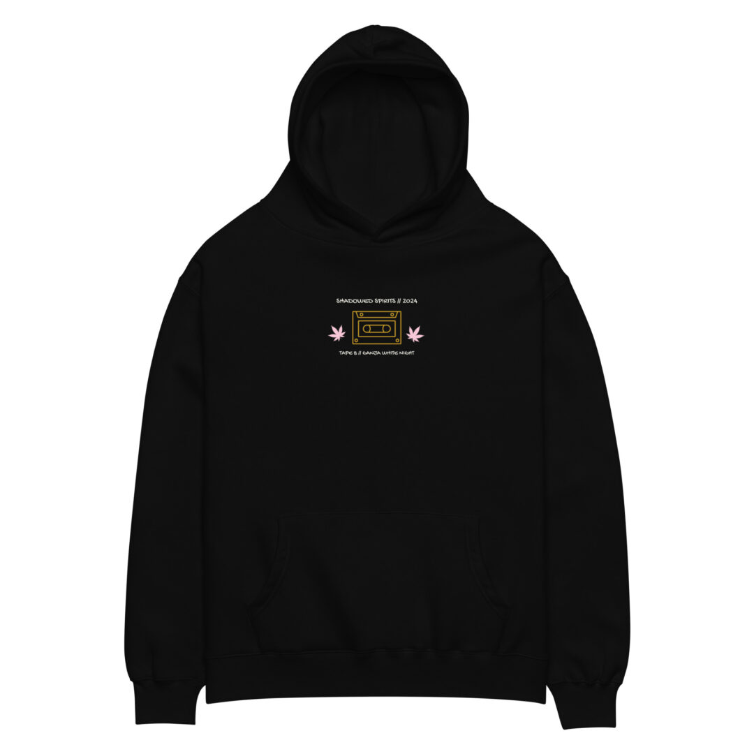 Tape B Ganja White Night Collab Black Over Sized Hoodie - Image 6