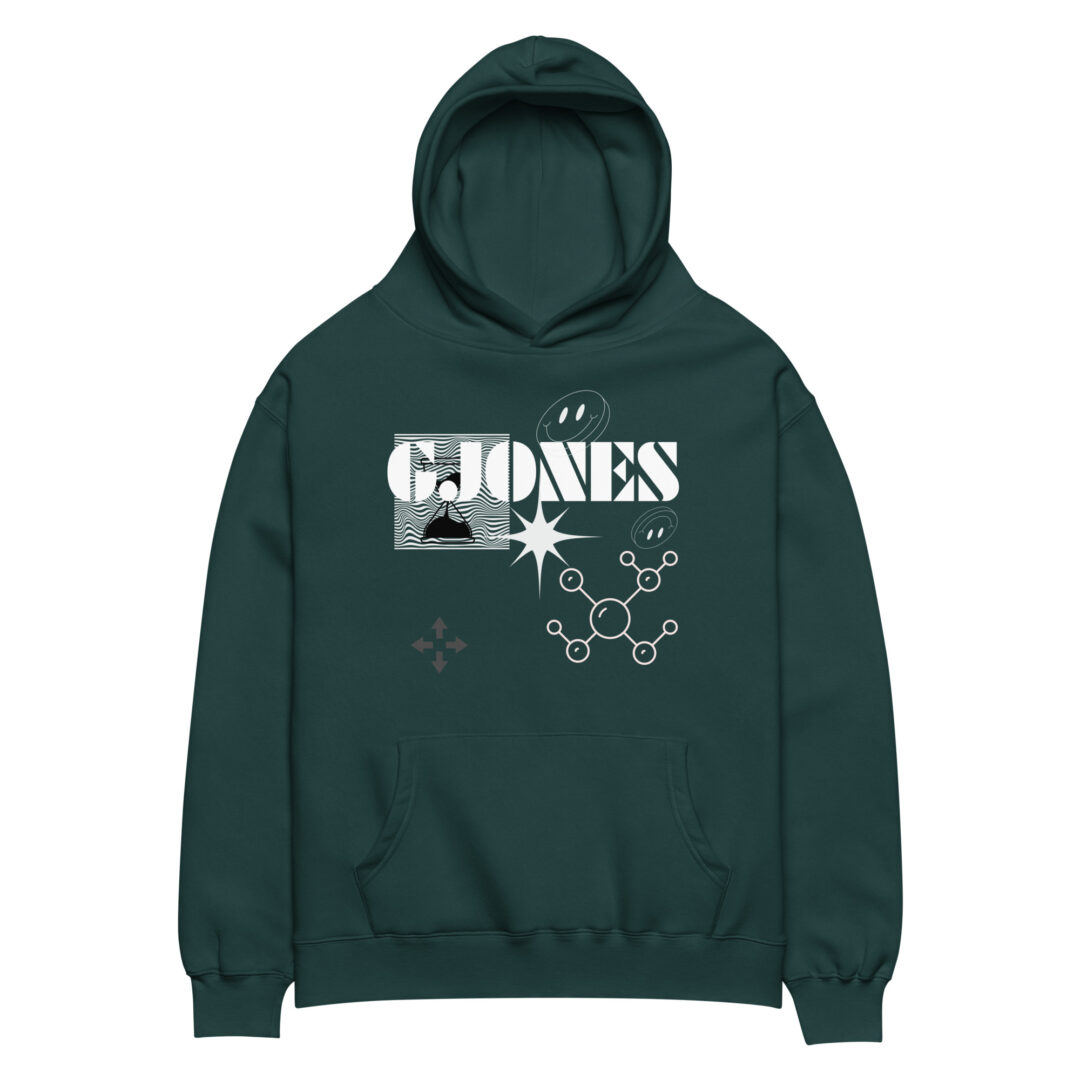 GJONES BAD LAB 001 Unisex oversized hoodie | Black and White Alt Ravewear - Image 9