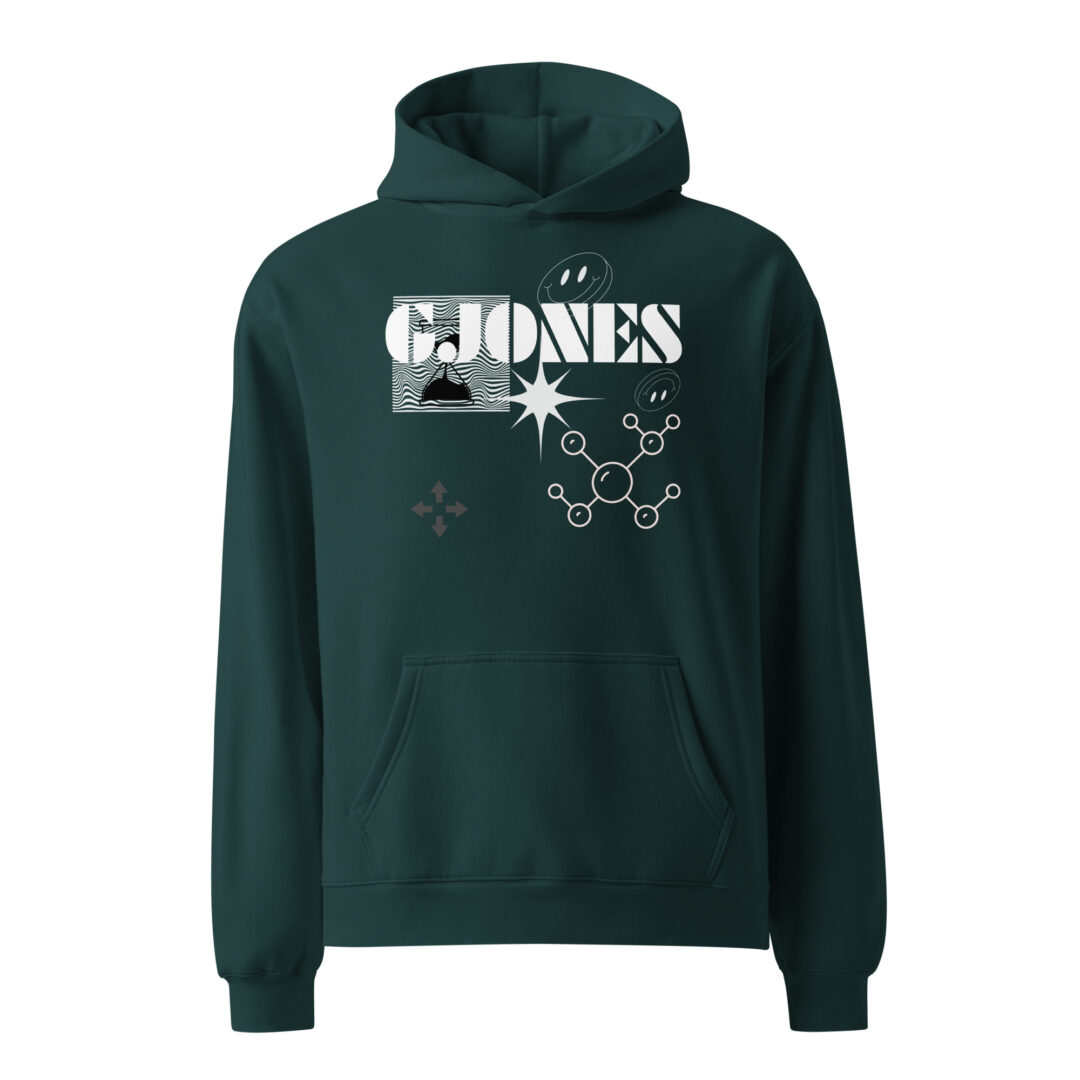 GJONES BAD LAB 001 Unisex oversized hoodie | Black and White Alt Ravewear - Image 10