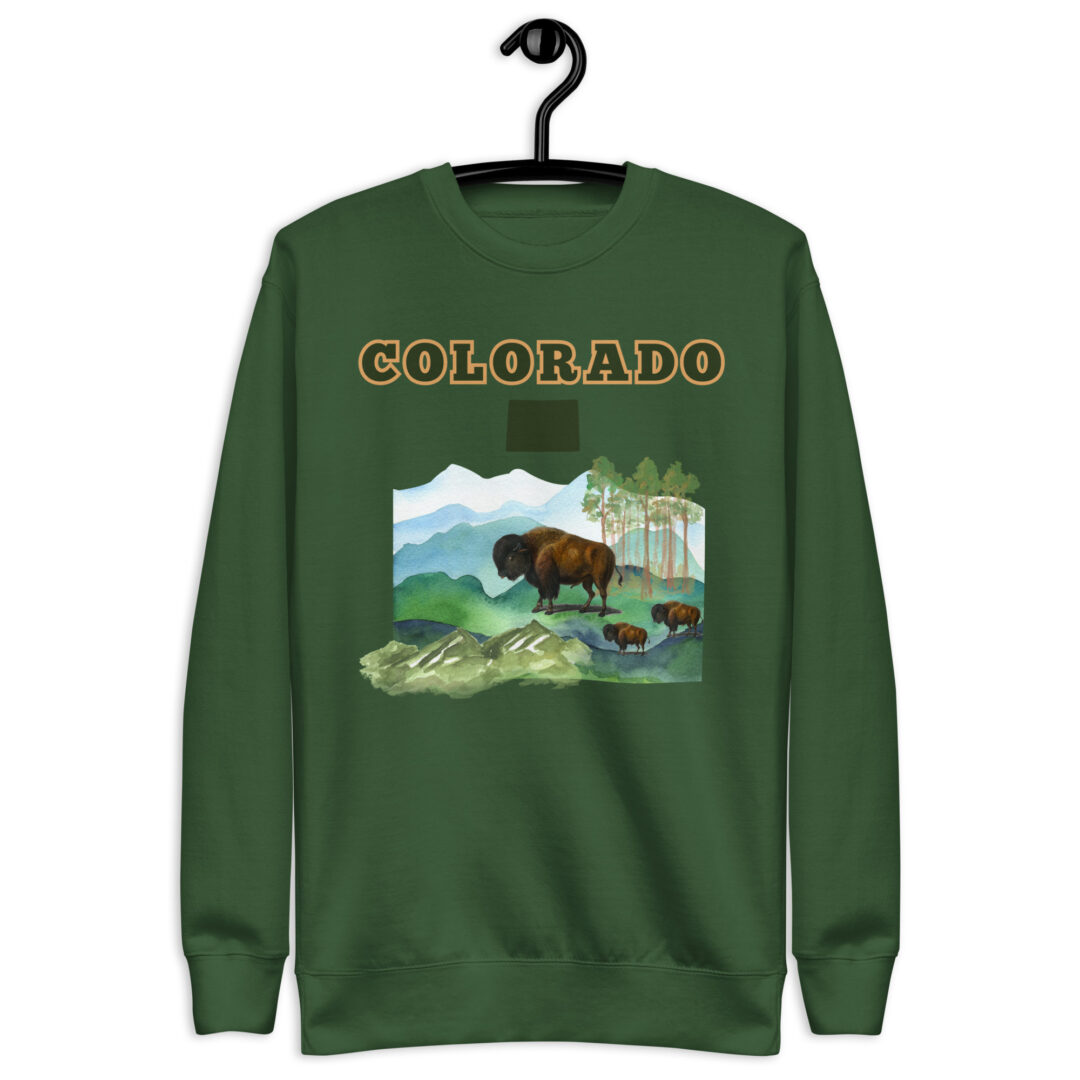 Colorado Watercolor Buffalo Kische Comfy Sweater | Ultimate quality and comfort trendy realistic large graphic shirt - Image 19