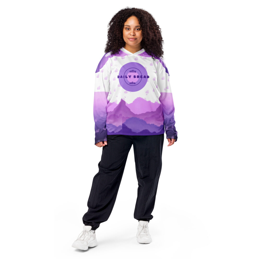 Daily Bread Purple Cloud EDM Hockey Jersey - Image 2