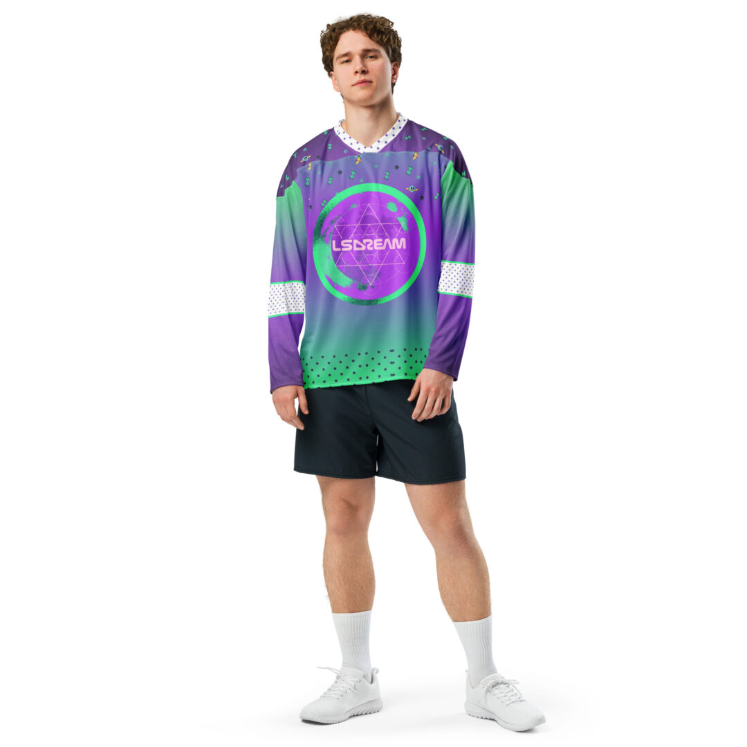 Lsdream Hello Human Ew EDM Hockey Jersey | Premium Alternatvie Ravewear - Image 8