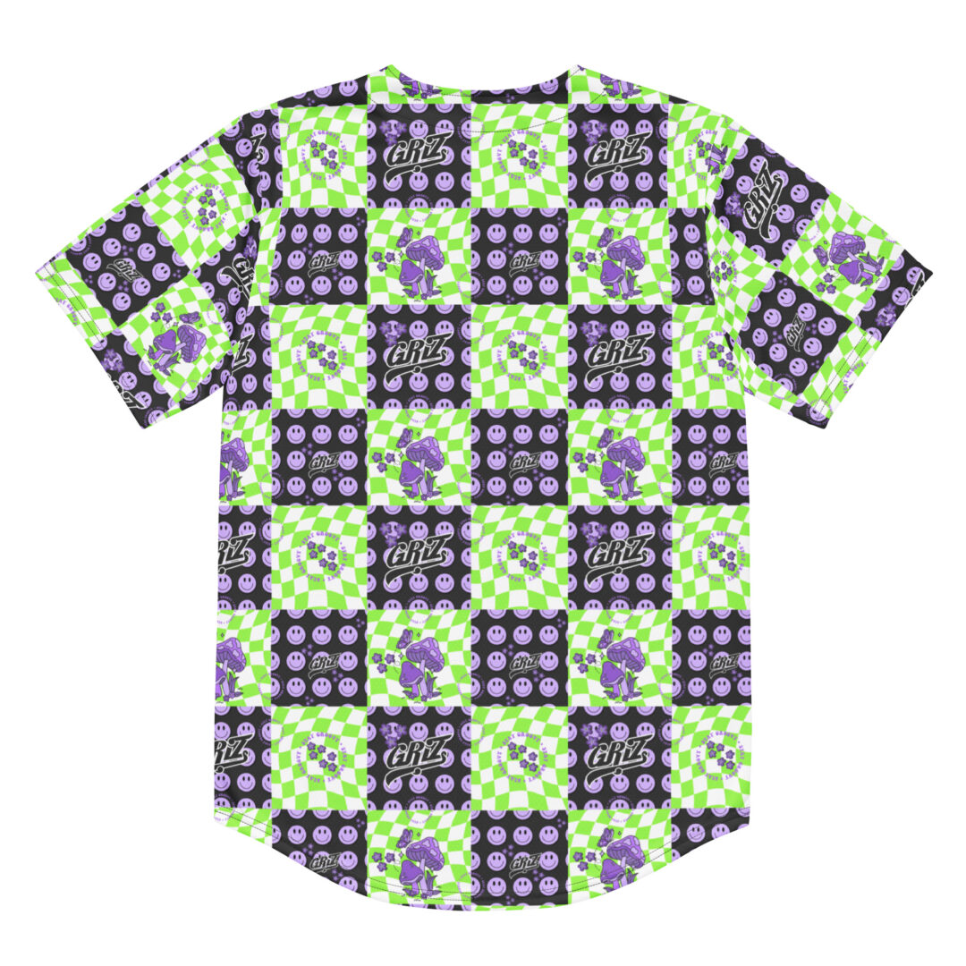 Griz Custom Checkers on Checkers Shrooms Recycled baseball jersey - Image 9