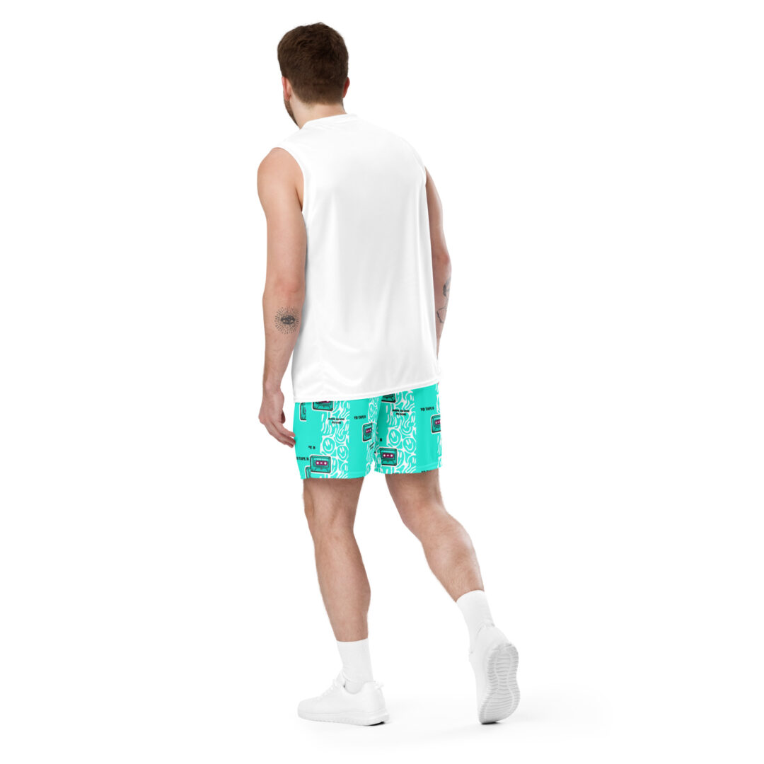 Tape B Trippy Mints EDM Unisex Shorts with Pockets - Image 8