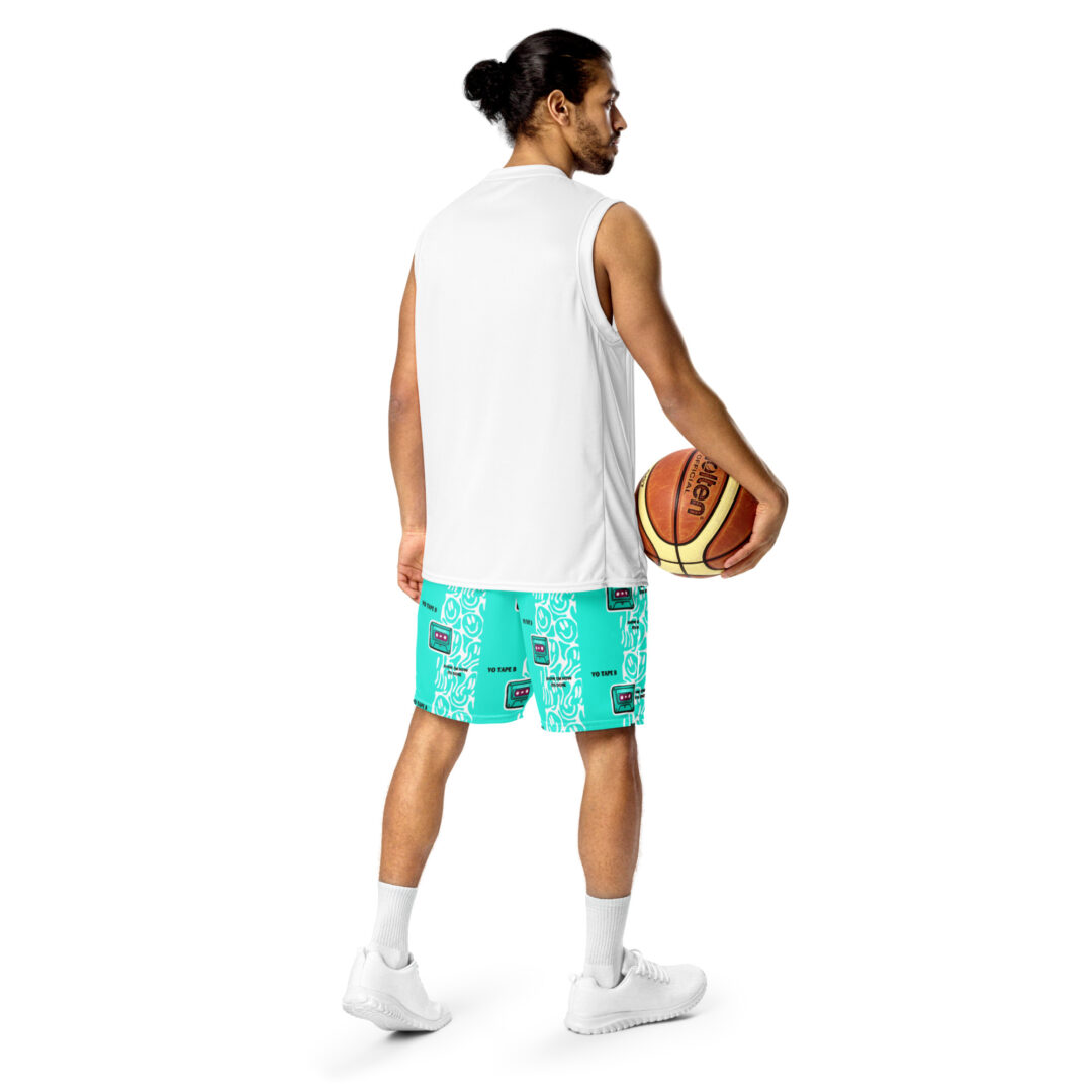 Tape B Trippy Mints EDM Unisex Shorts with Pockets - Image 10