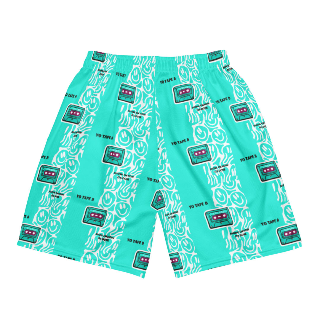 Tape B Trippy Mints EDM Unisex Shorts with Pockets - Image 11