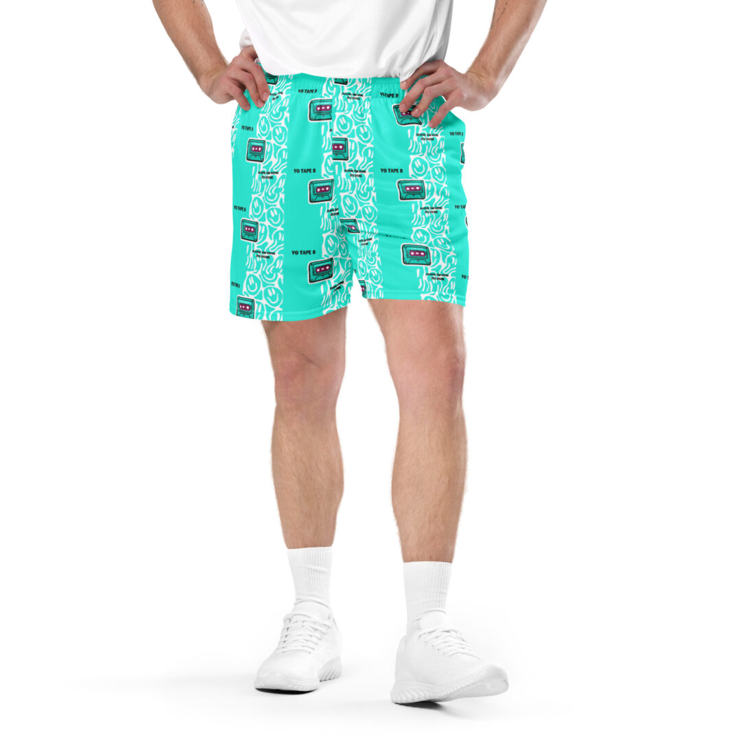 Tape B Trippy Mints EDM Unisex Shorts with Pockets - Image 4