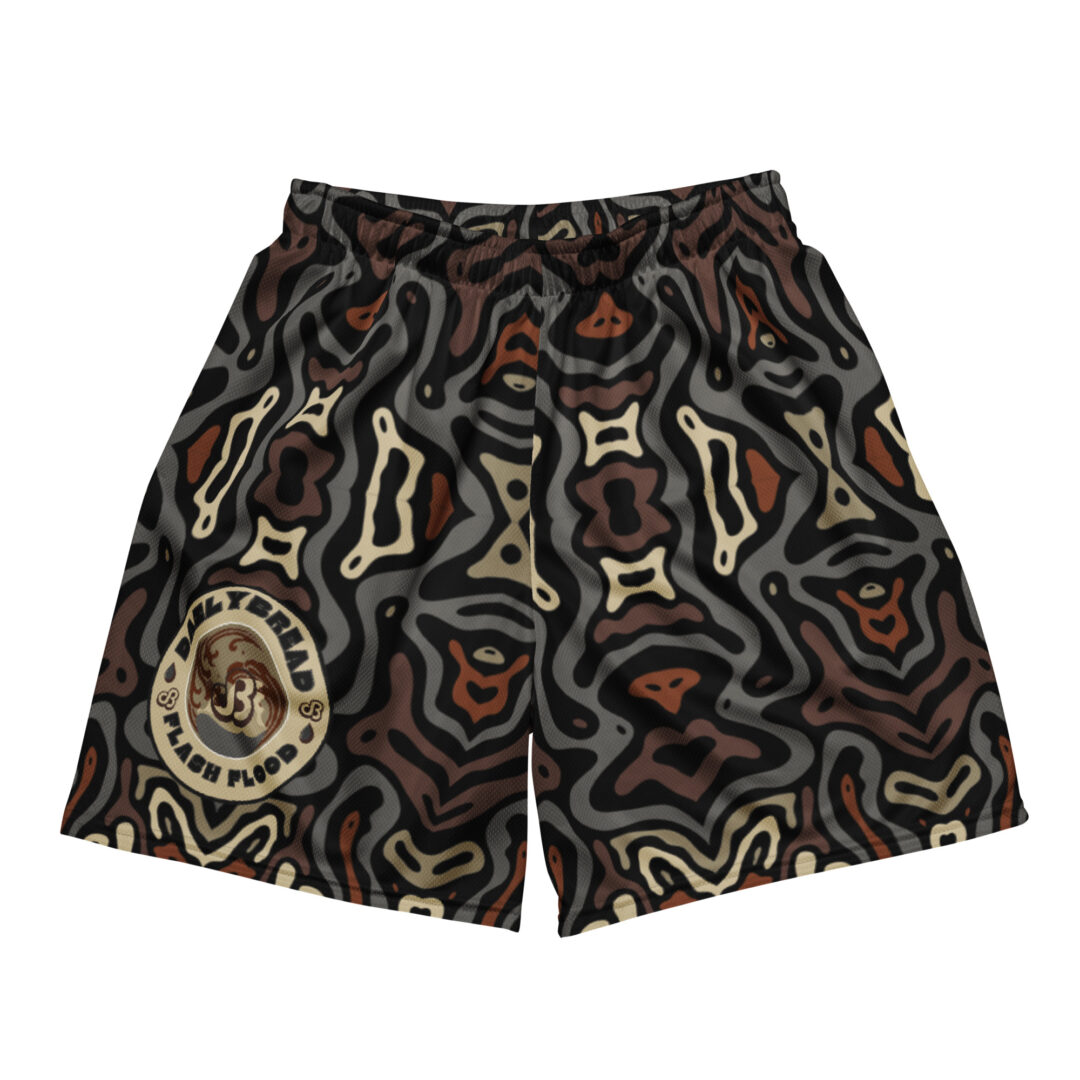 Daily Bread Trippy mesh shorts with pockets