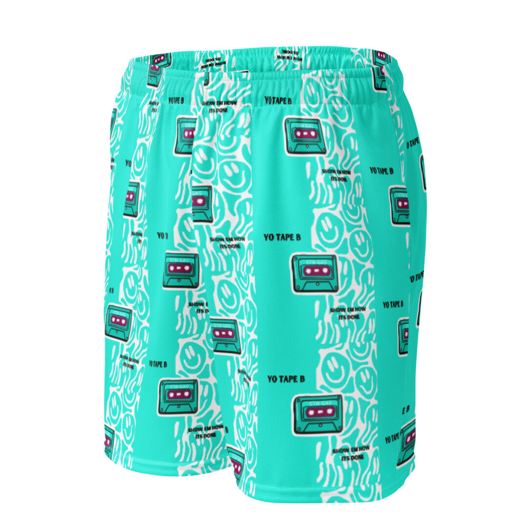 Tape B Trippy Mints EDM Unisex Shorts with Pockets - Image 3