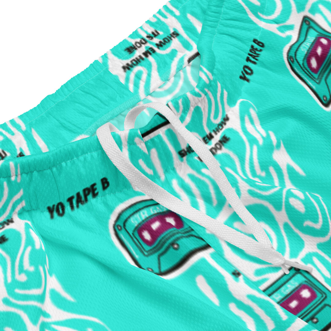 Tape B Trippy Mints EDM Unisex Shorts with Pockets - Image 7