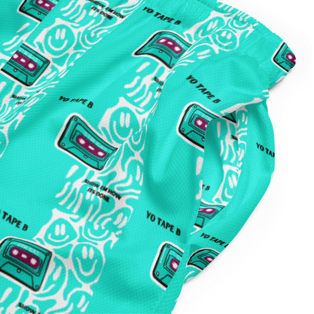 Tape B Trippy Mints EDM Unisex Shorts with Pockets - Image 9