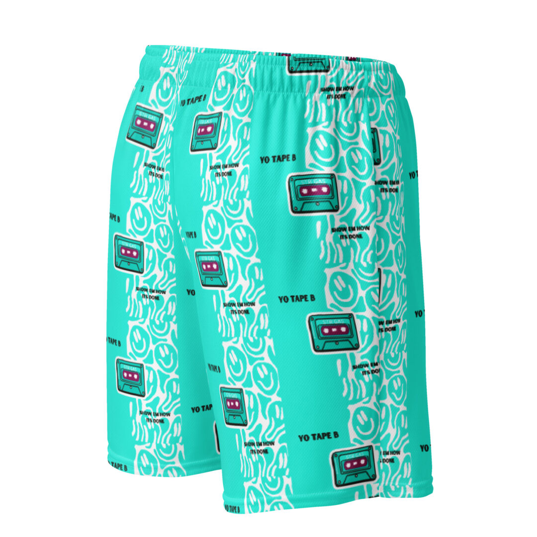 Tape B Trippy Mints EDM Unisex Shorts with Pockets - Image 2