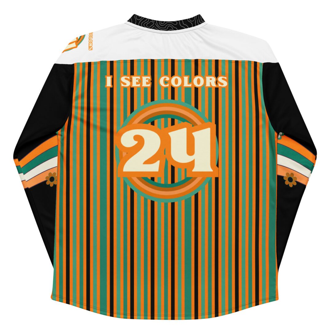 Disco Lines EDM Rave Custom Hockey Jersey - Image 5