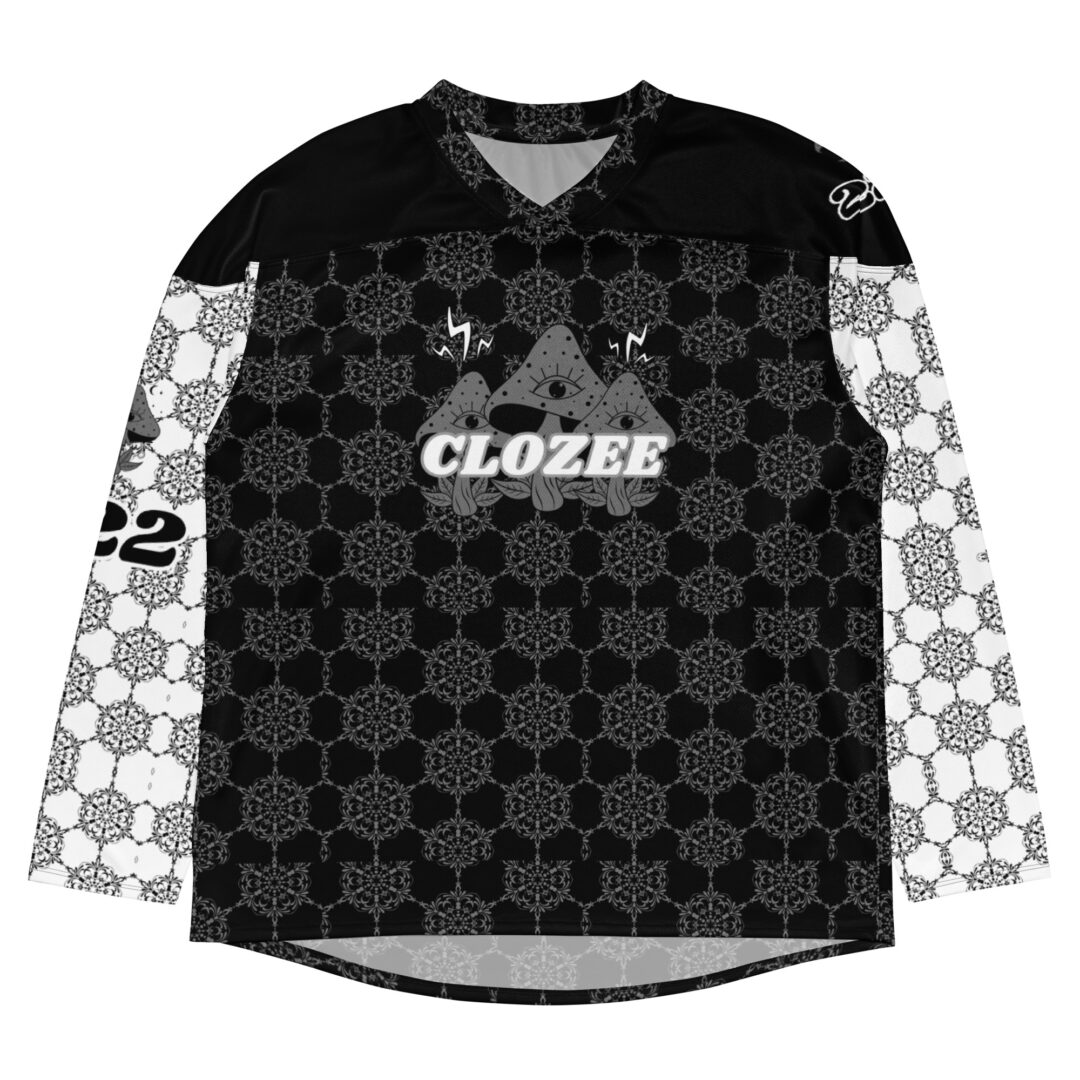 Clozee Trippy Shroom Hockey Jersey EDM Rave Gear - Image 2