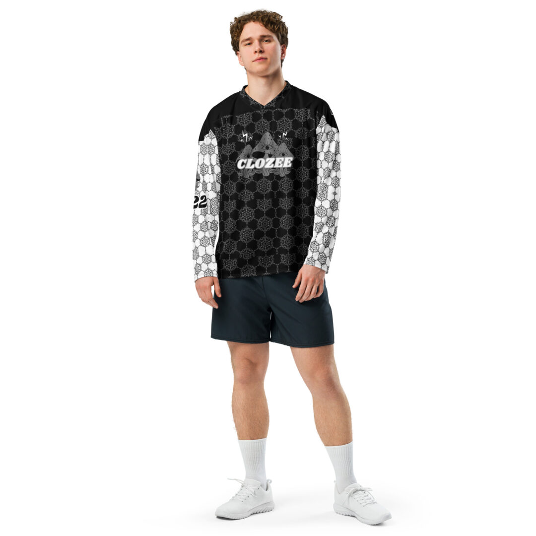 Clozee Trippy Shroom Hockey Jersey EDM Rave Gear - Image 9