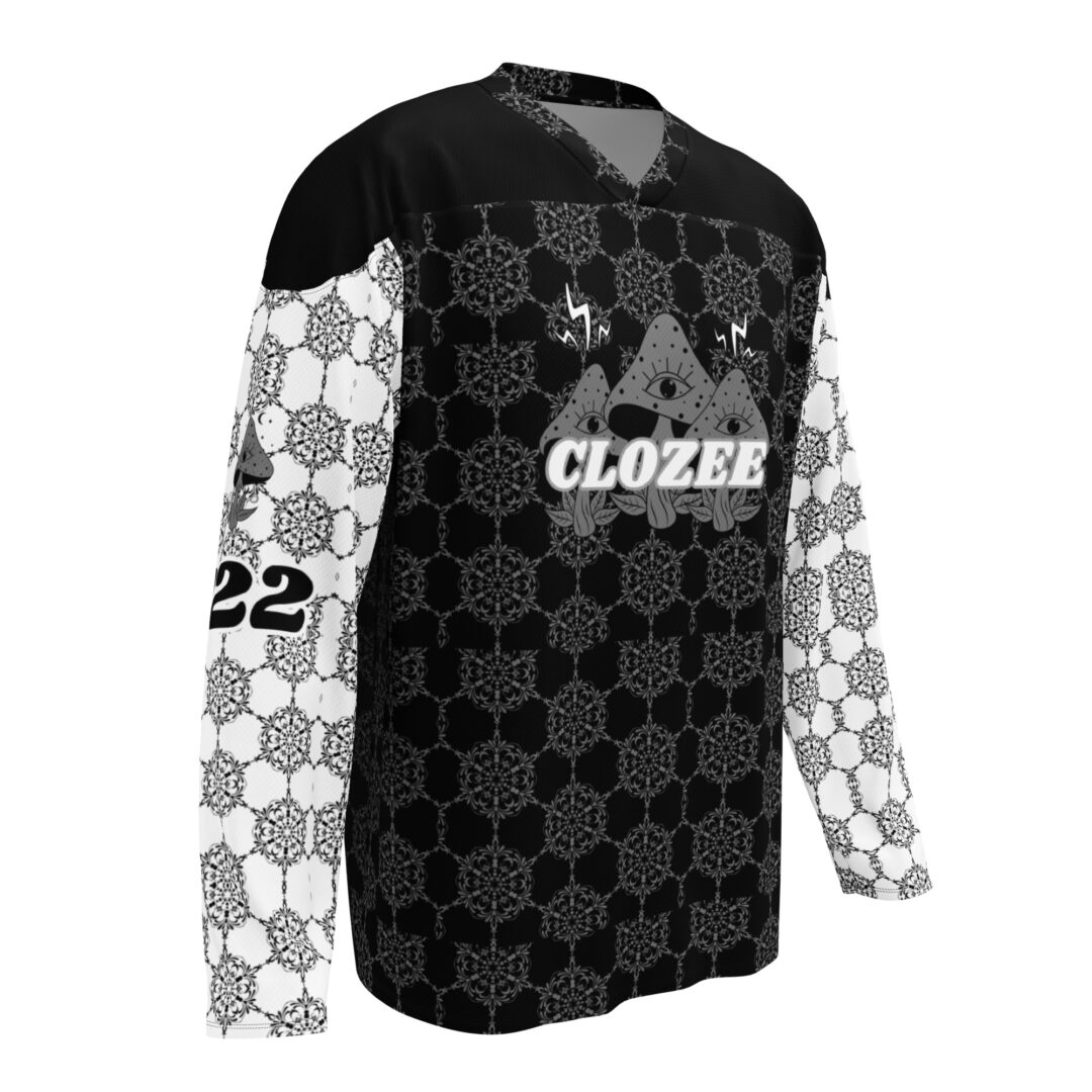 Clozee Trippy Shroom Hockey Jersey EDM Rave Gear - Image 10