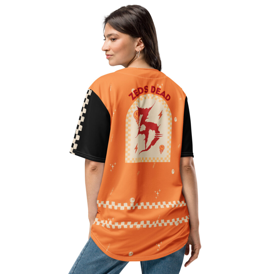 Zeds Dead Custom Baseball Jersey Orange Vibrant Max Comfort And Style - Image 8