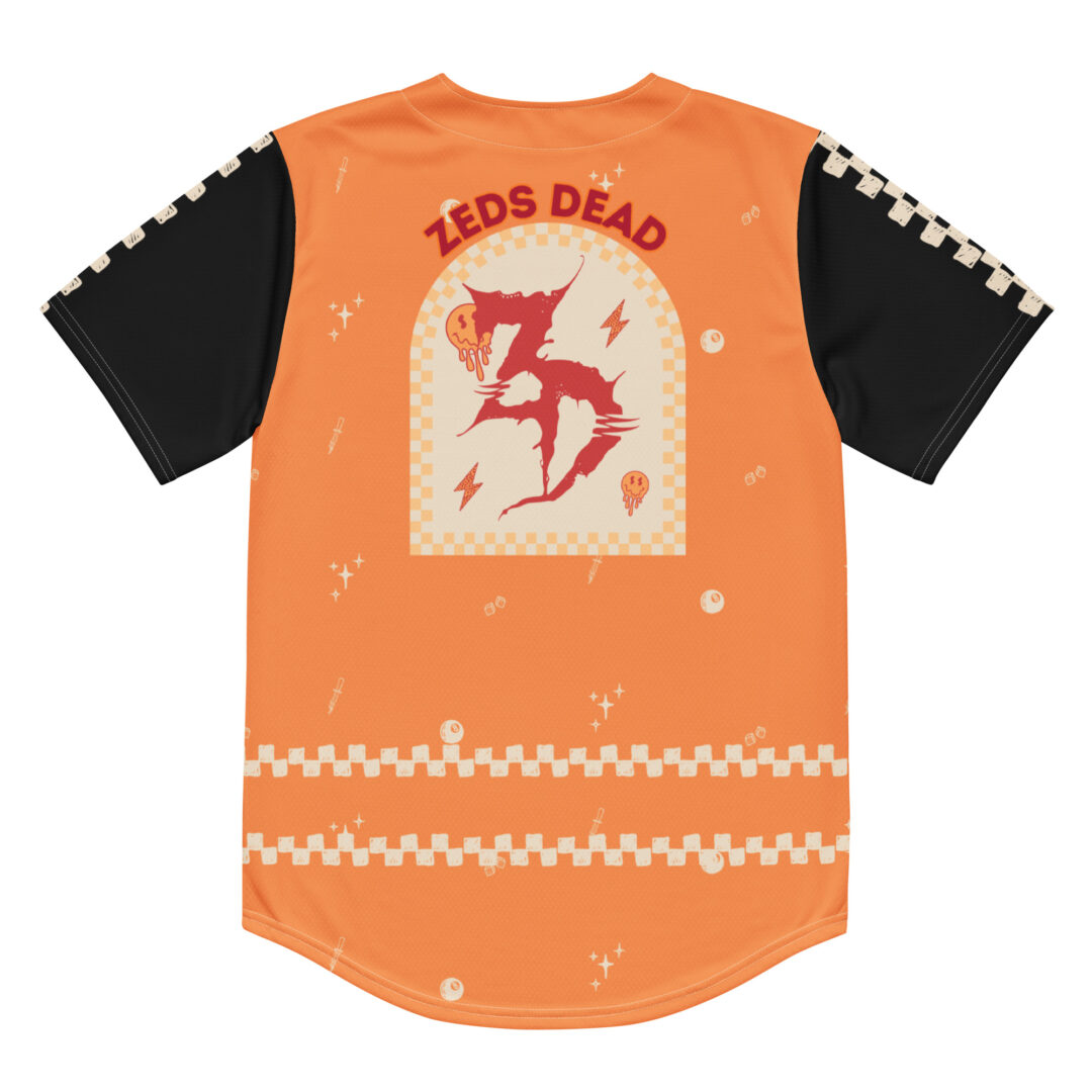 Zeds Dead Custom Baseball Jersey Orange Vibrant Max Comfort And Style - Image 13
