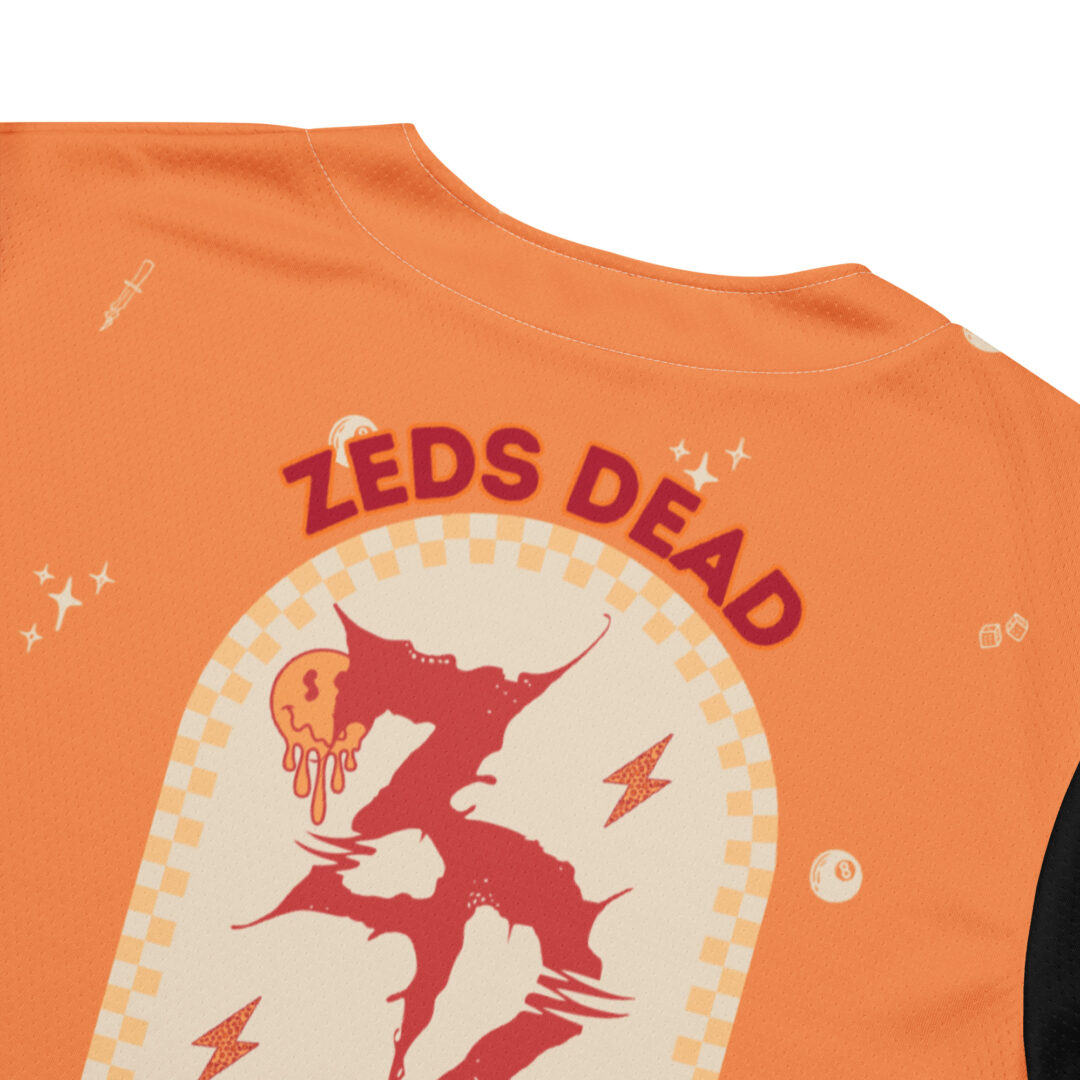Zeds Dead Custom Baseball Jersey Orange Vibrant Max Comfort And Style - Image 12