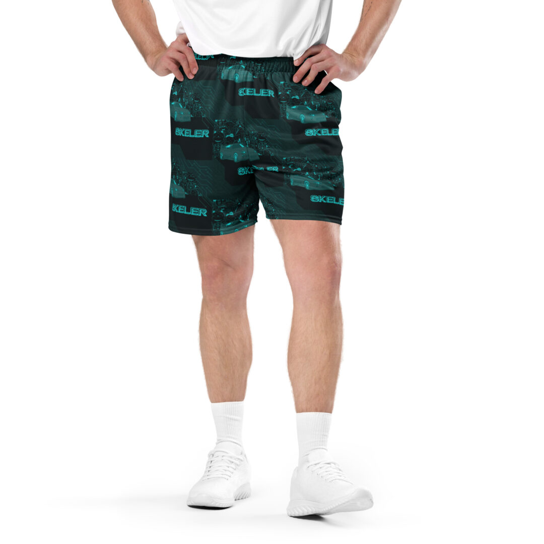 Skeler EDM Wave Music Athletic shorts | trippy vaporwave rave shorts 6" inseam with pockets - Image 12