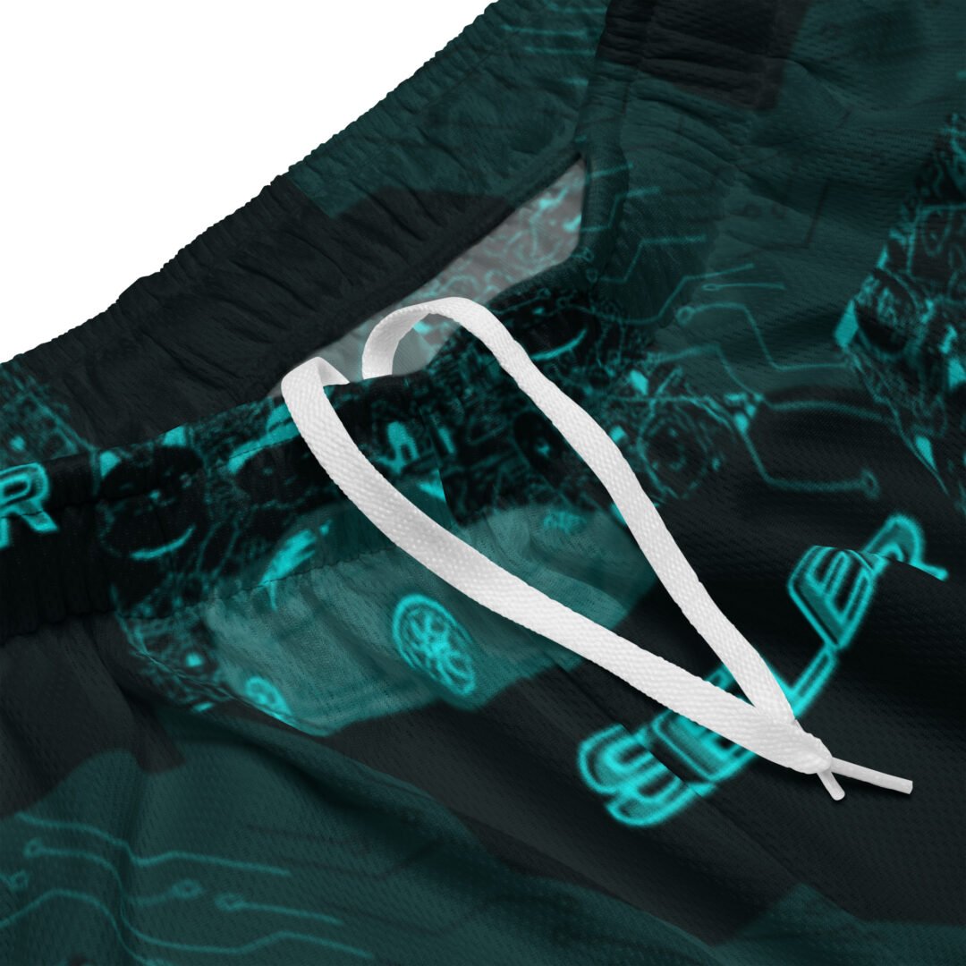 Skeler EDM Wave Music Athletic shorts | trippy vaporwave rave shorts 6" inseam with pockets - Image 11