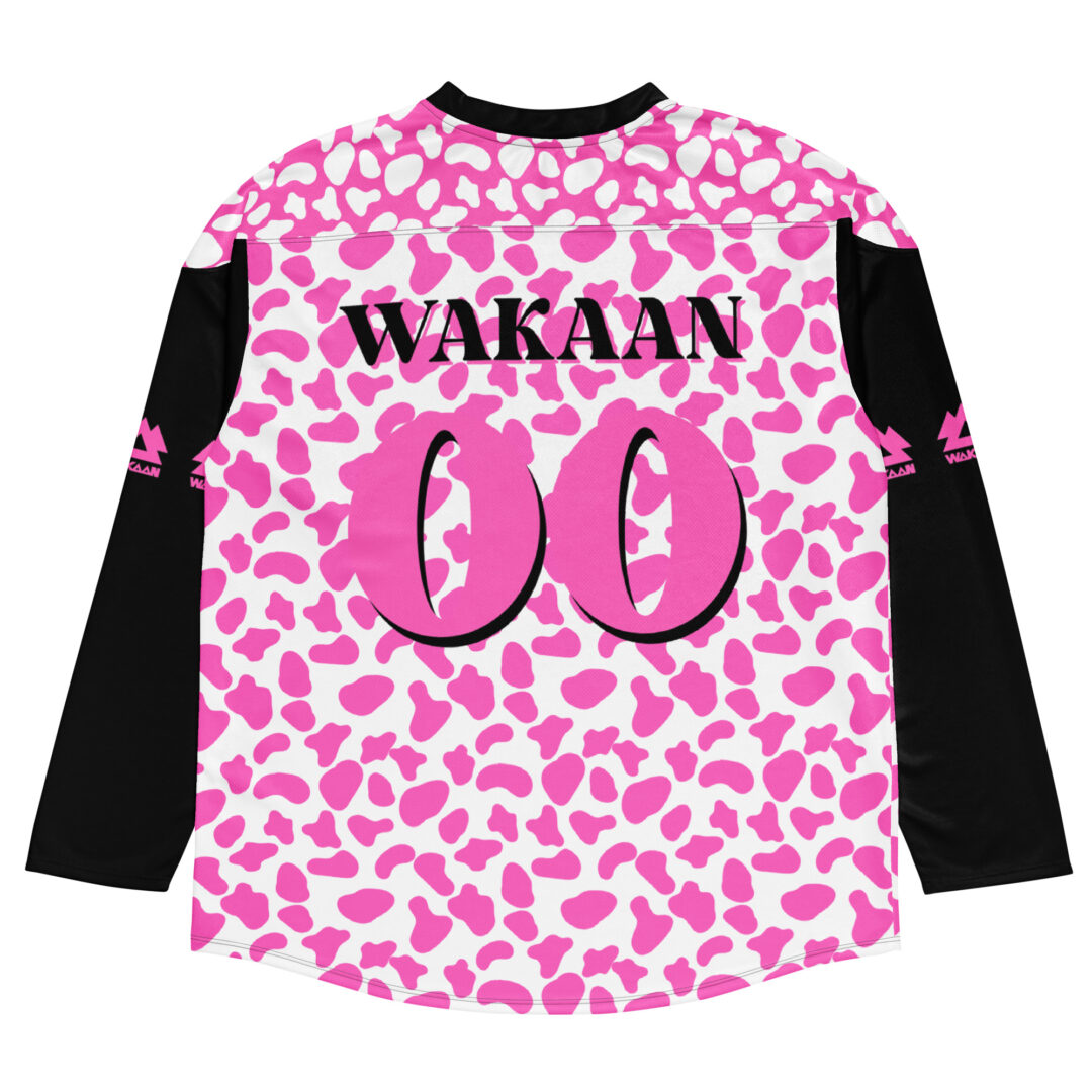 Wakaan Pink Cow Print Custom Hockey Jersey | Custom Name and Number - Image 22