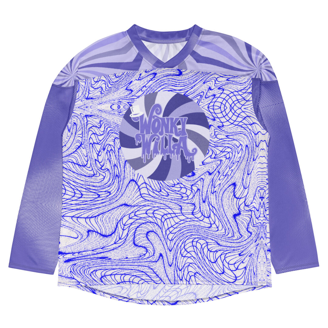 Wonky Willa Purple Candy Lightweight EDM Hockey Jersey - Image 2