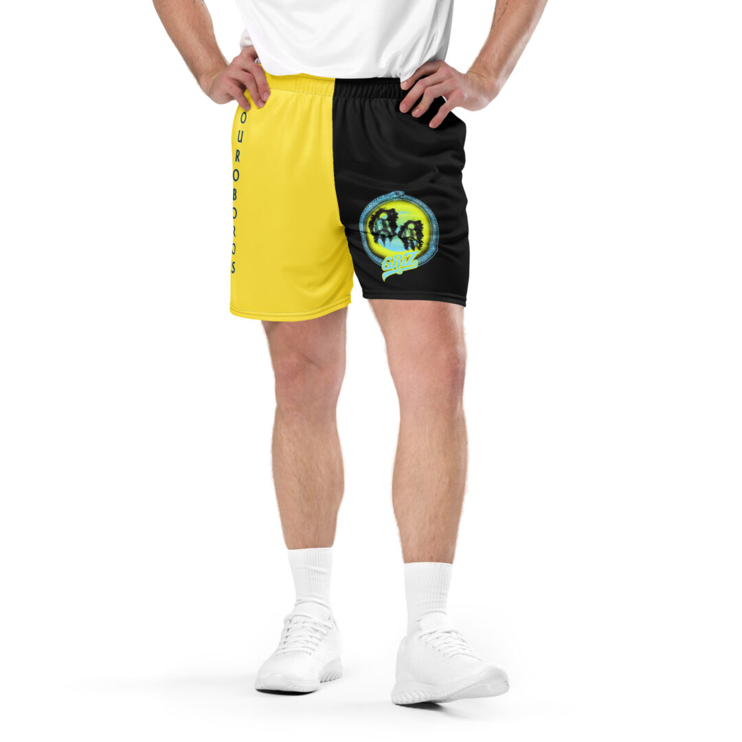 Griz Split Dye Ouroboros Athletic Shorts With Pockets - Image 3