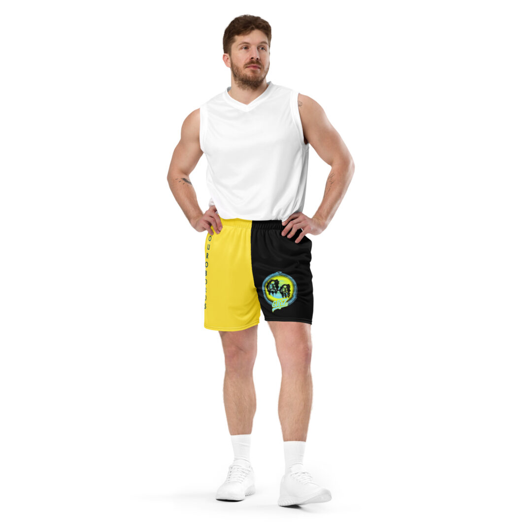 Griz Split Dye Ouroboros Athletic Shorts With Pockets - Image 9