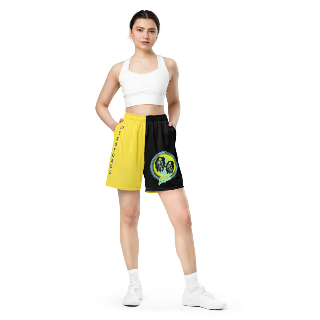 Griz Split Dye Ouroboros Athletic Shorts With Pockets - Image 14