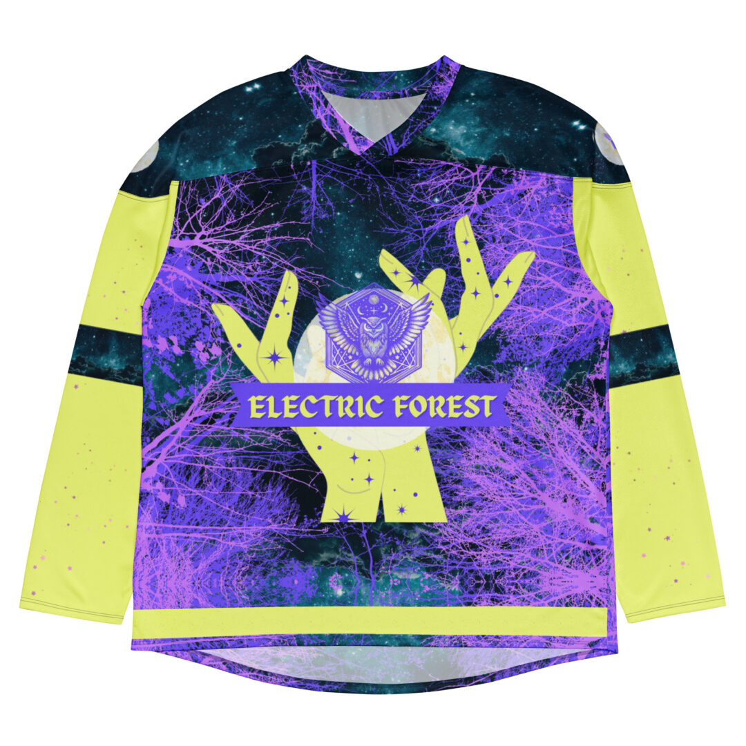 Electric Forest Lightweight Hockey Jersey Custom Name and Number | EDM Fest Rave Fit - Image 2